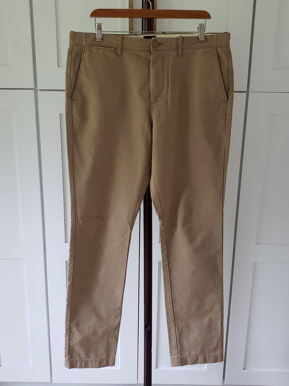 J Crew Pants Mens 34x34 Tan Broken-In 770 Flat Front Chino Trouser Preppy